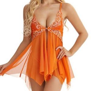 Lingerie Women's Front Closure Babydoll Sleepwear